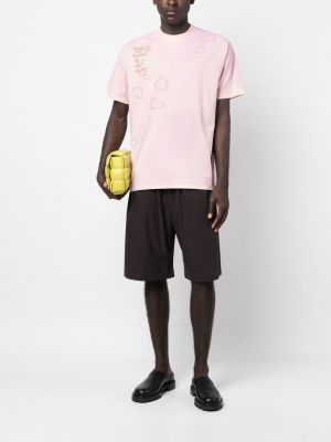 Apgrūtināti t-krekls ar apdruku Objects Iv Life rozā