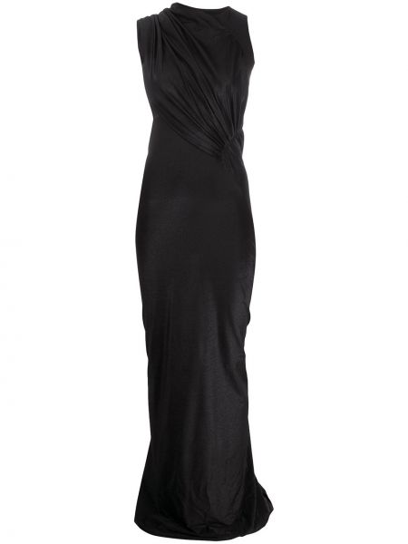 Платье с драпировкой асимметричного кроя Rick Owens Lilies, черное