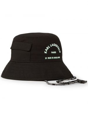 Mütze mit print Karl Lagerfeld schwarz