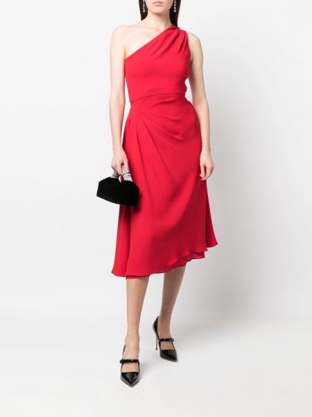 Červené hedvábné šaty Christian Dior