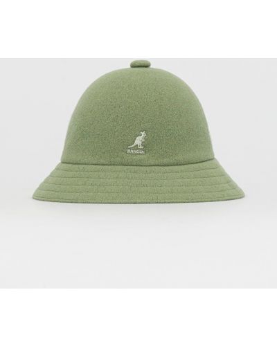 Вълнена шапка с козирки Kangol зелено