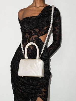 Shopper handtasche mit perlen Simone Rocha weiß