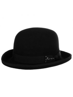 Шляпа котелок Herman, шерсть, утепленная, 57 черный