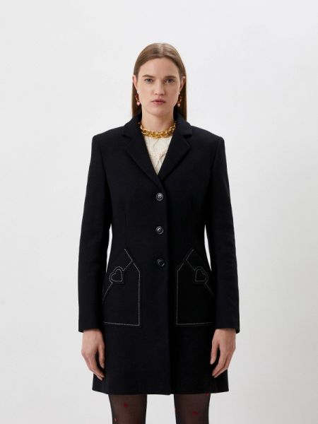 Черное пальто Love Moschino