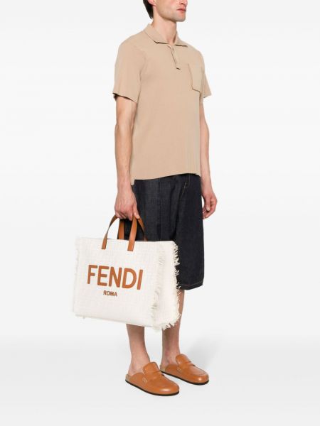 Jacquard shopper handtasche Fendi