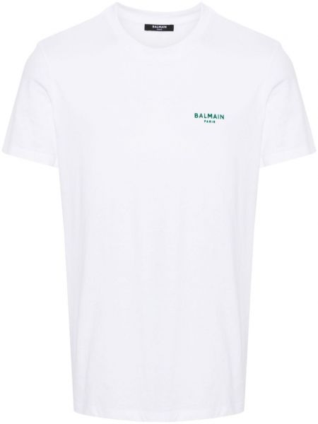 T-shirt en coton avec applique Balmain