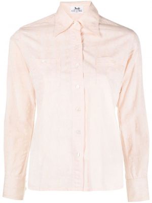 Памучна риза с принт Céline Pre-owned розово
