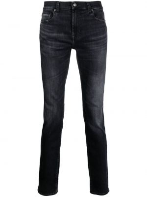 Skinny fit-jeans med passform 7 For All Mankind svart