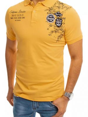 Polo majica s printom Dstreet žuta
