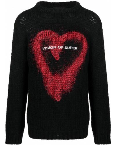 Плетен пуловер Vision Of Super черно