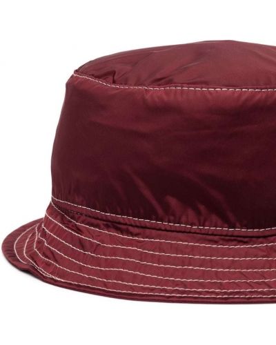 Nylonowy kapelusz Maison Michel czerwony