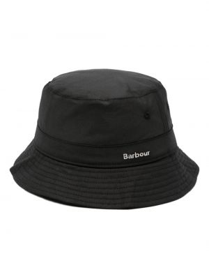 Bavlněný klobouk Barbour černý