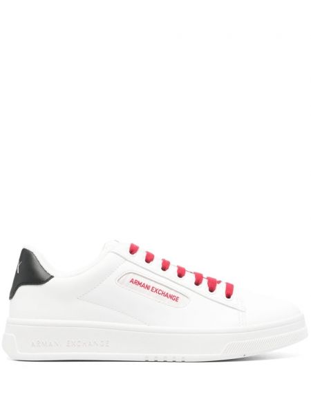 Sneakers με κέντημα Armani Exchange λευκό