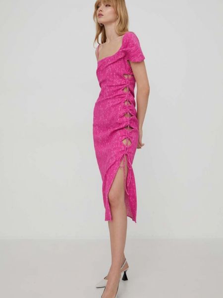 Uska midi haljina Stine Goya ružičasta