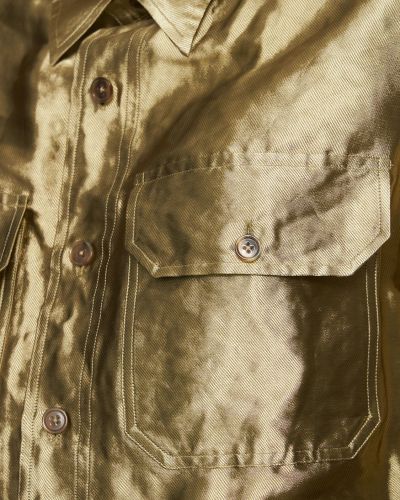 Hedvábná košile Ralph Lauren Collection zlatá
