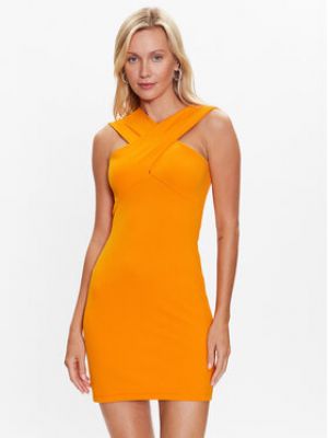 Priliehavé šaty Sisley oranžová