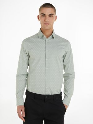 Camisa slim fit con estampado Calvin Klein
