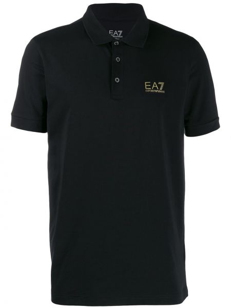Поло тениска Ea7 Emporio Armani черно