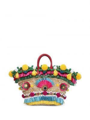 Nákupná taška Dolce & Gabbana béžová