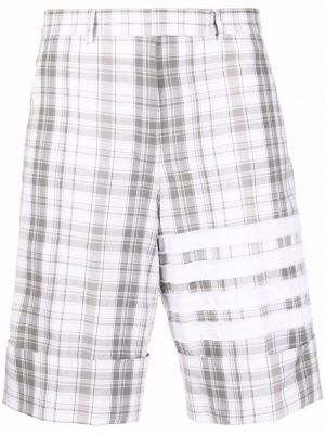 Kratke hlače s karirastim vzorcem s potiskom Thom Browne
