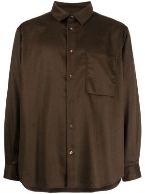 Chemise en laine avec manches longues Croquis marron