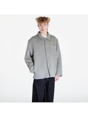 Oversized fleecový kabát Nike šedý