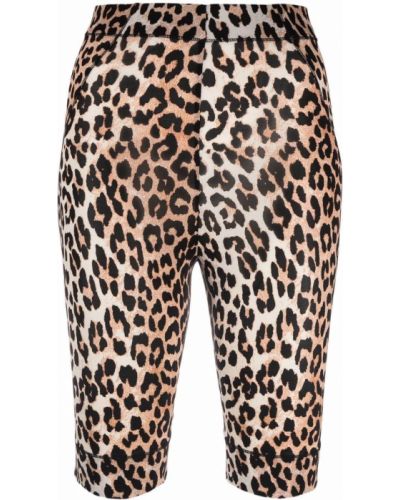 Pantalones culotte leopardo Ganni negro