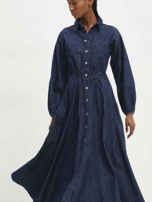 Midi haljina Answear Lab plava
