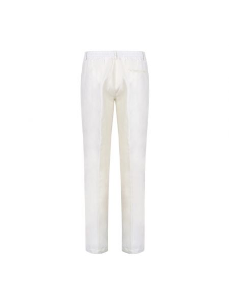 Lniane spodnie Berwich białe