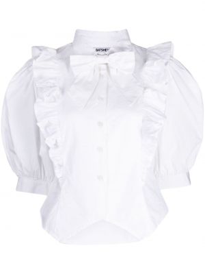 Pruhovaná bavlnená košeľa Batsheva biela