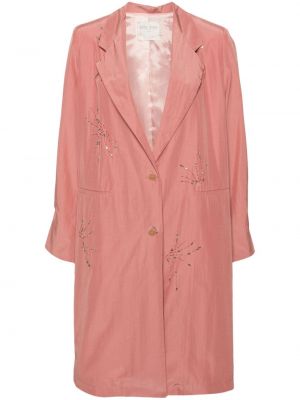 Křišťálový kabát Forte Forte růžový