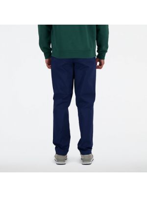 Pantalon droit en coton New Balance bleu