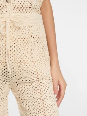 Shorts en coton Nanushka beige