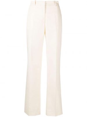 Pantaloni a vita alta Calvin Klein bianco
