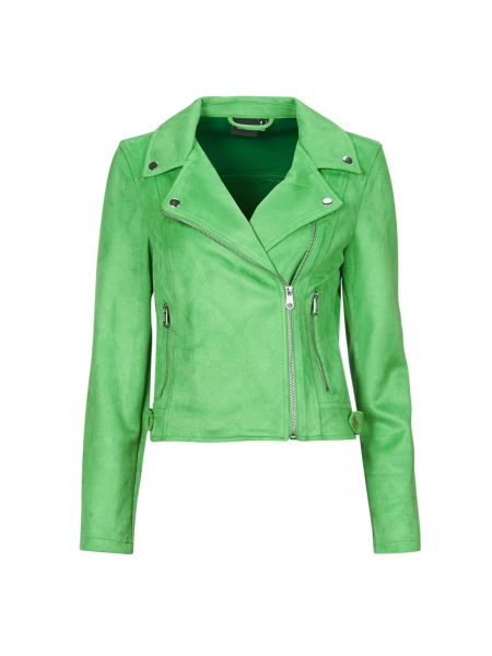 Kožna jakna Vero Moda zelena