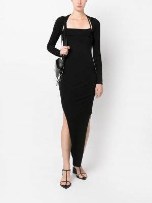 Sukienka wieczorowa z otwartymi plecami Helmut Lang czarna