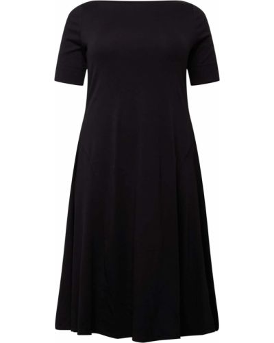 Egyenes ruha Lauren Ralph Lauren Plus fekete
