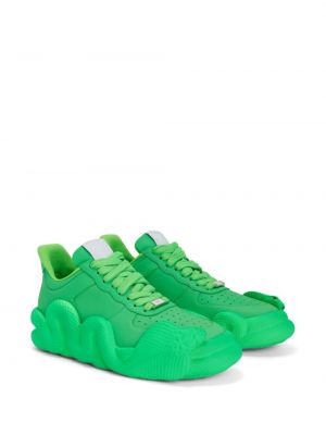 Sneakersy w wężowy wzór Giuseppe Zanotti zielone