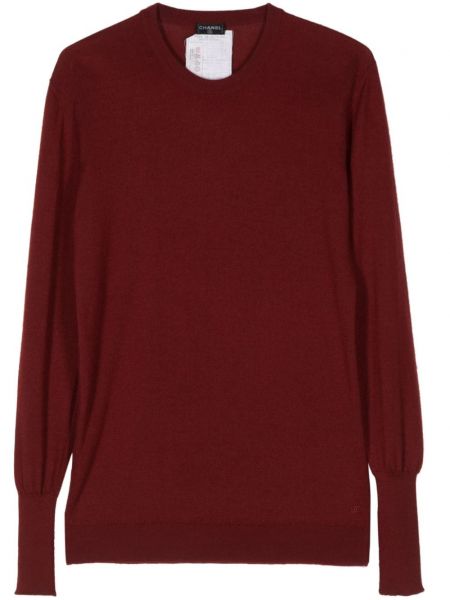 Kašmira džemperis ar apaļu kakla izgriezumu Chanel Pre-owned sarkans