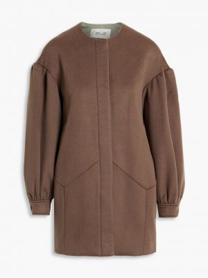 Коричневое фетровое пальто Diane Von Furstenberg