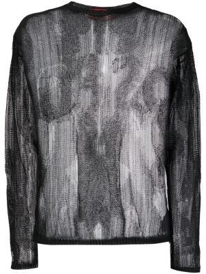 Dzianinowy sweter 032c czarny