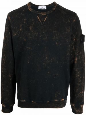 Bindefarge trykt sweatshirt Stone Island svart