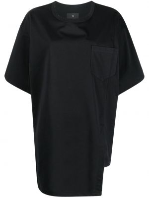Асиметрична памучна тениска Y-3 черно