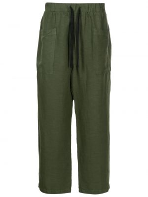 Ravne hlače Osklen zelena