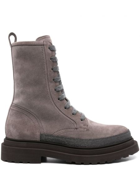 Wildleder stiefelette Brunello Cucinelli grau