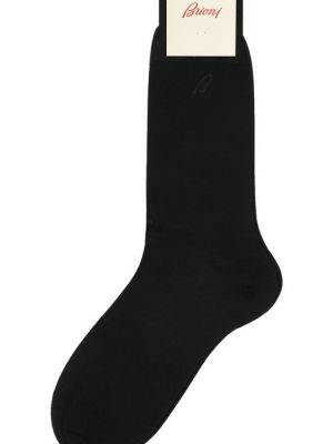 Шерстяные носки Brioni черные