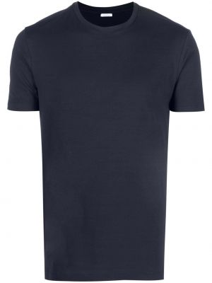 T-shirt en coton avec manches courtes Malo bleu