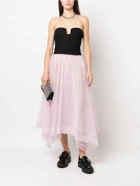 Asymetrické sukně Alexander Mcqueen růžové