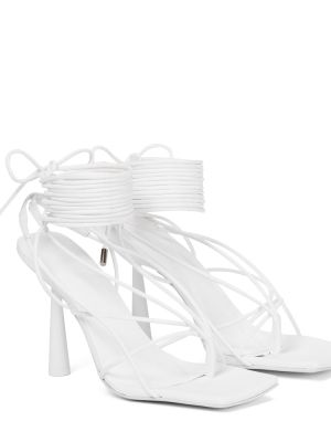 Kožené sandále Gia Borghini biela