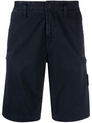 Pantalones cortos cargo con cremallera con bolsillos Stone Island azul